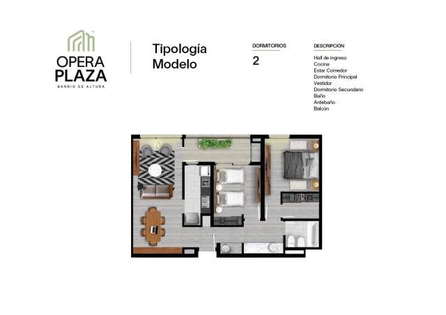VENDO DEPARTAMENTO EN OPERA PLAZA (AMPLIA FINANCIACION)