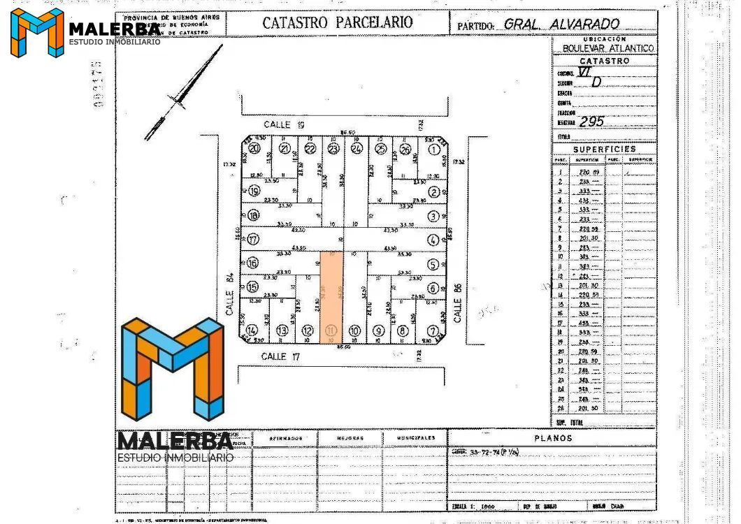 Lote o Terreno en Venta Rocas Negras de Mar del Sud. Estado Excelente. Apto Crédito