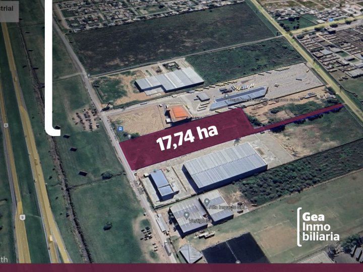 Lote en venta sobre Au Rosario - Bs As Zona Industrial
