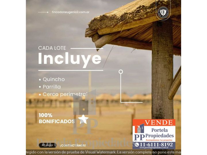 LOTE DE 10X30 EN FINCA DON EUGENIO ll,  GRAL. RODRIGUEZ