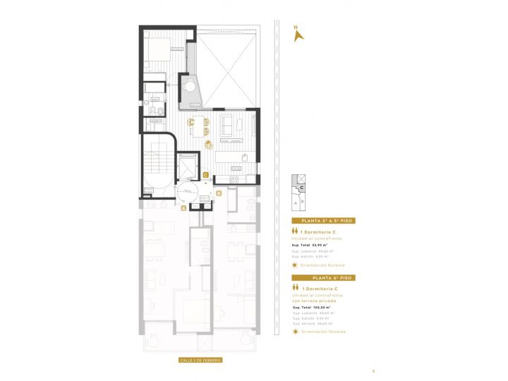 Monoambiente en venta-  3 de febrero 2376