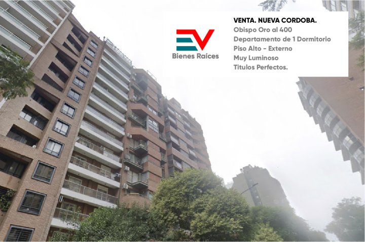 VENTA. NUEVA CORDOBA. DEPARTAMENTO 1 DORMITORIO, PISO ALTO. OBISPO ORO ENTRE SALGUERO Y PARANA.