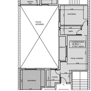 Departamento de 1 dormitorio Barrio Martin.