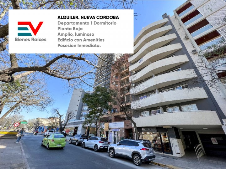 ALQUILER. NUEVA CORDOBA. DEPTO PLANTA BAJA MODERNO DE 1 DORMITORIO FRENTE A UNC!