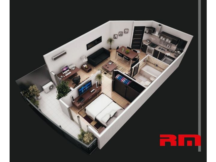 APTO CREDITO HIPOTECARIO 1 Dorm externo con balcón